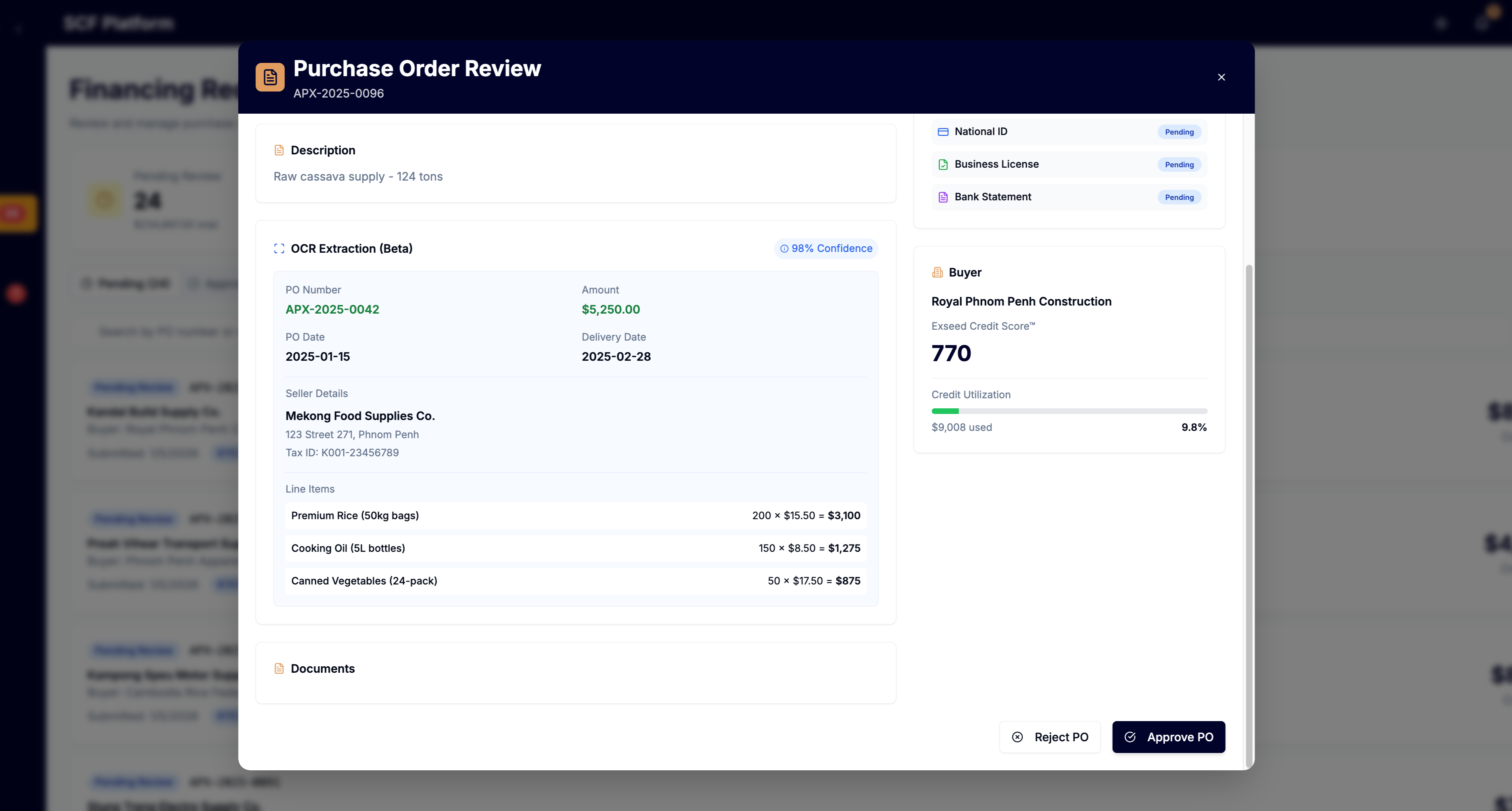 Exseed CreditBridge Dashboard